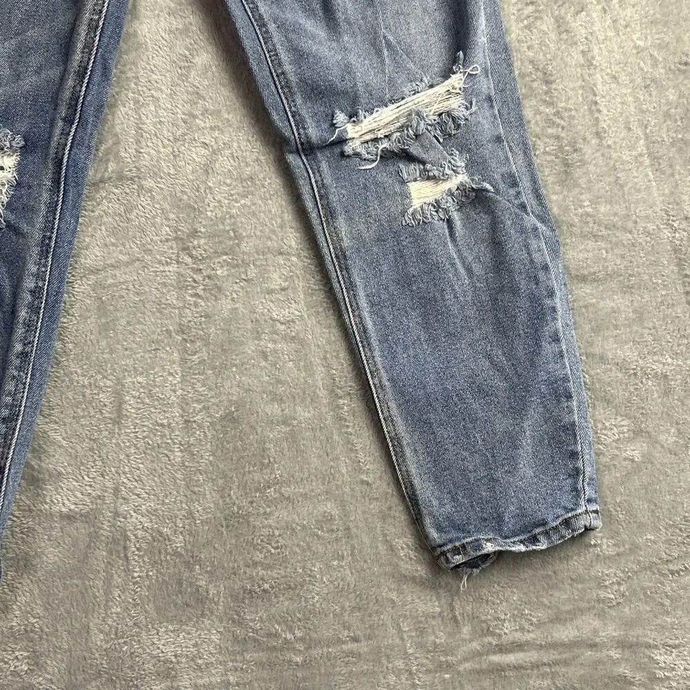 Tinseltown Womens Jeans Sz. 1 Distressed Straight Leg Medium Wash - Picture 5 of 16